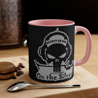 Accent Coffee Mug, 11oz: Your Choice a Best Seller. Detect Or Die! Logo Mug